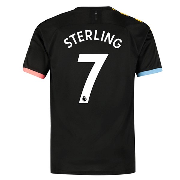 Camiseta Manchester City NO.7 Sterling Replica Segunda Ropa 2019/20 Negro